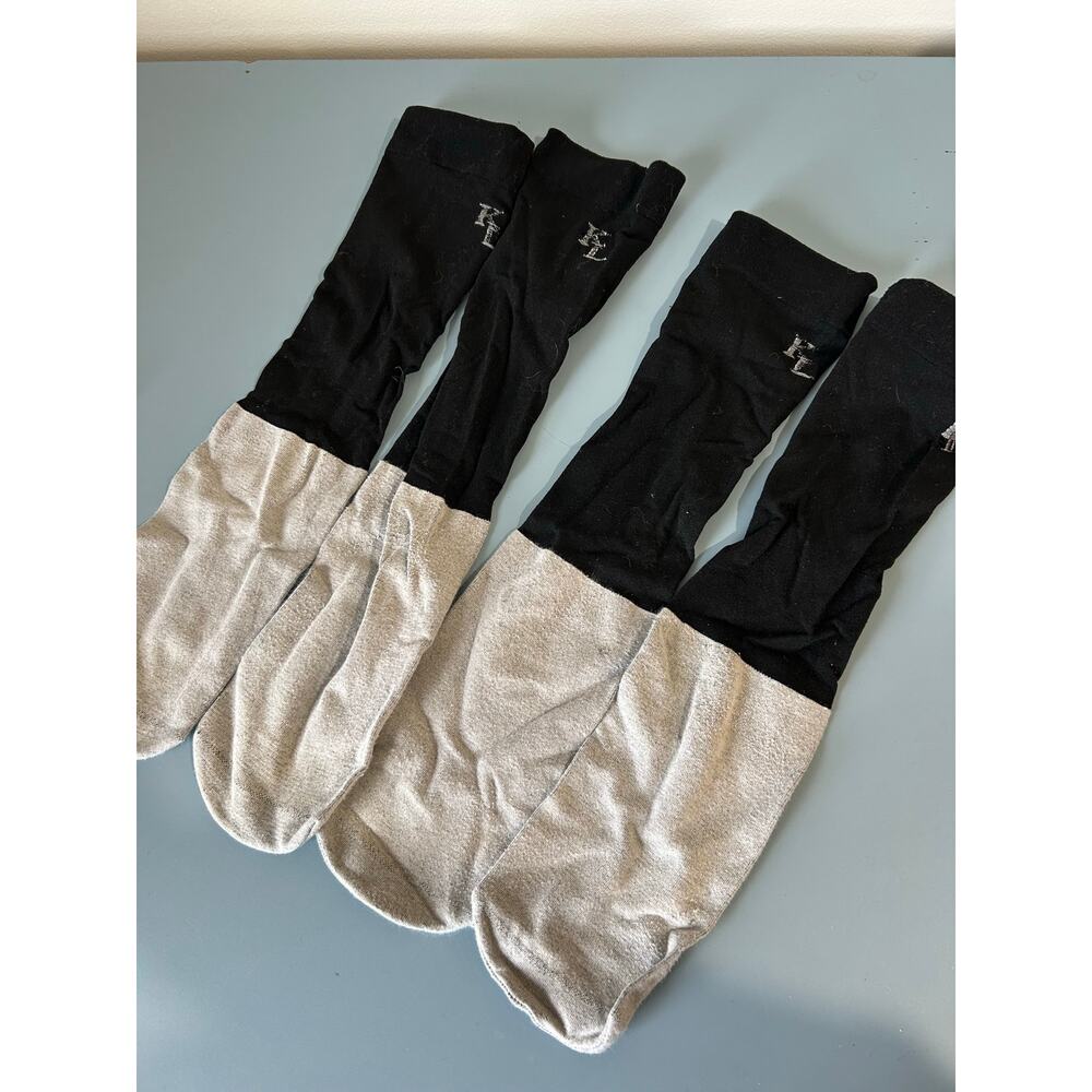 KL equestrian socks riding socks one size cotton foot nylon thin top two pairs